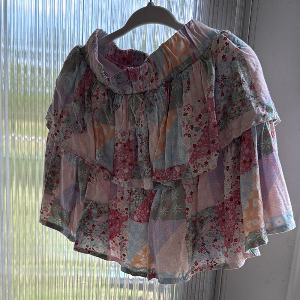 Garanimals Pink and Gray Ruffled Tiered Skirt